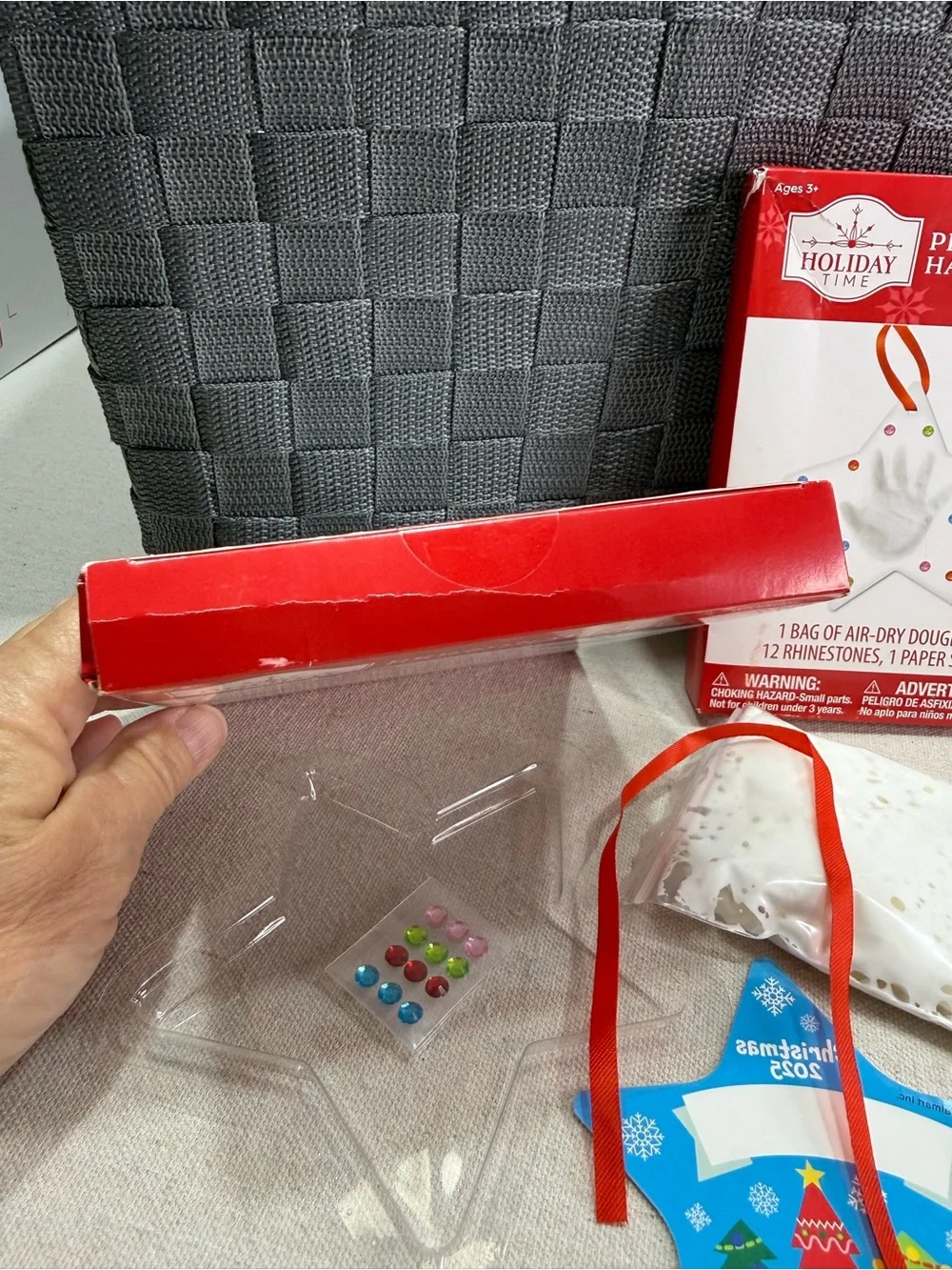 Holiday Time Personalized Star Hand Ornament Kit - Set of 2 - NWT